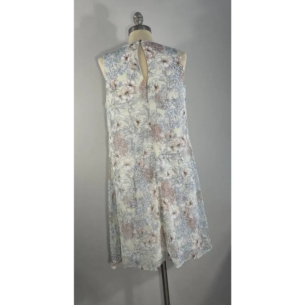 Tommy Hilfiger Women’s 10 Trapeze Sundress Dress Floral Print Sleeveless Keyhole - Picture 4 of 12